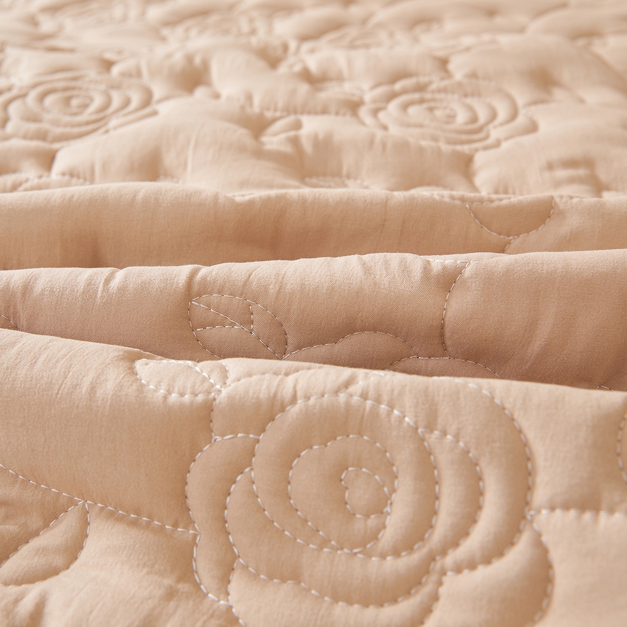 91家纺网 家纺一手货源 找家纺 柔品 2026新款牛奶棉蚕蛹蛋白夹棉单床笠 床笠单件-玫瑰伊人 玫瑰伊人 卡其