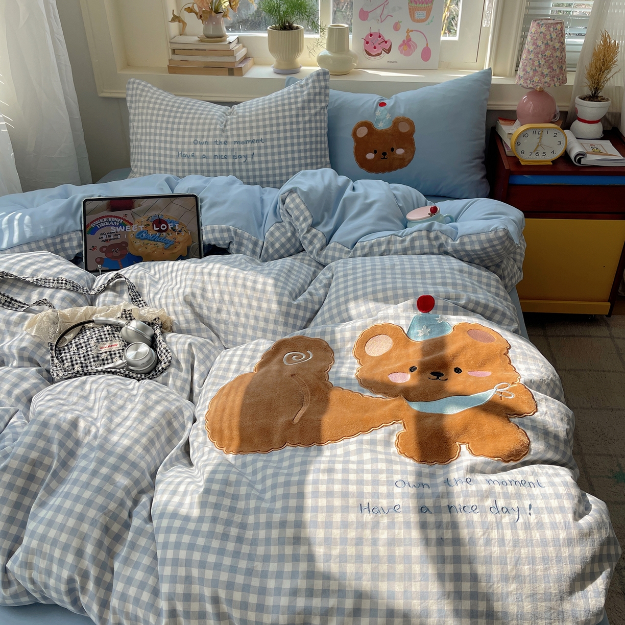 91家纺网 家纺一手货源 找家纺 （总）贝扬思家纺 2026春夏新款云朵贴布绣绣花四件套