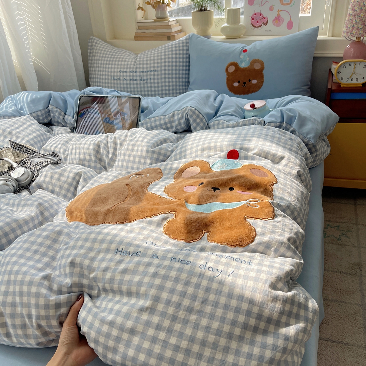 91家纺网 家纺一手货源 找家纺 （总）贝扬思家纺 2026春夏新款云朵贴布绣绣花四件套