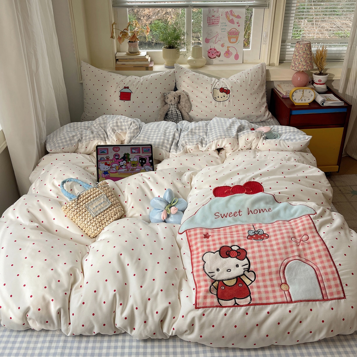 91家纺网 家纺一手货源 找家纺 （总）贝扬思家纺 2026春夏新款云朵贴布绣绣花四件套