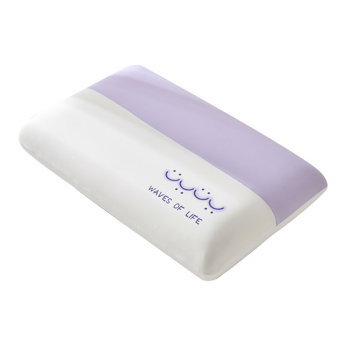 91家纺网 家纺一手货源 找家纺 云梦枕居 2026新款深睡记忆棉双拼枕芯枕头 生物基慢回弹记忆枕加高枕带内衬可拆洗 紫色