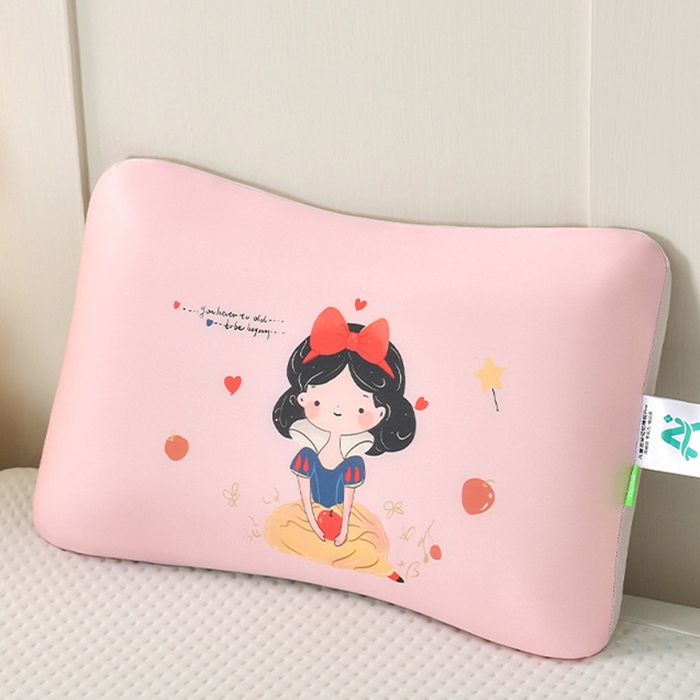 云梦枕居 2026新款记忆慢回弹卡通带内衬可拆卸学生儿童枕枕头枕芯 白雪公主