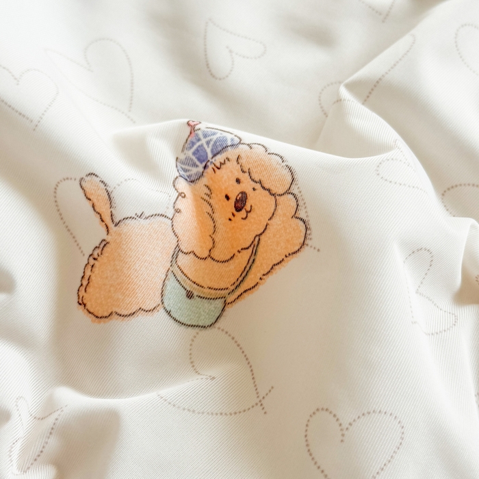 91家纺网 家纺一手货源 找家纺 帕拉美拉 2026新款A类印花冰凉丝凉感丝手包大宽边夏被 彩虹奶狗