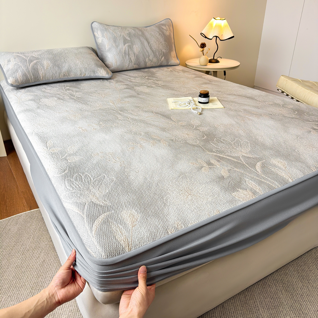 91家纺网 家纺一手货源 找家纺 （总）柔品 2026春夏新款PE中分子床笠款凉席席子