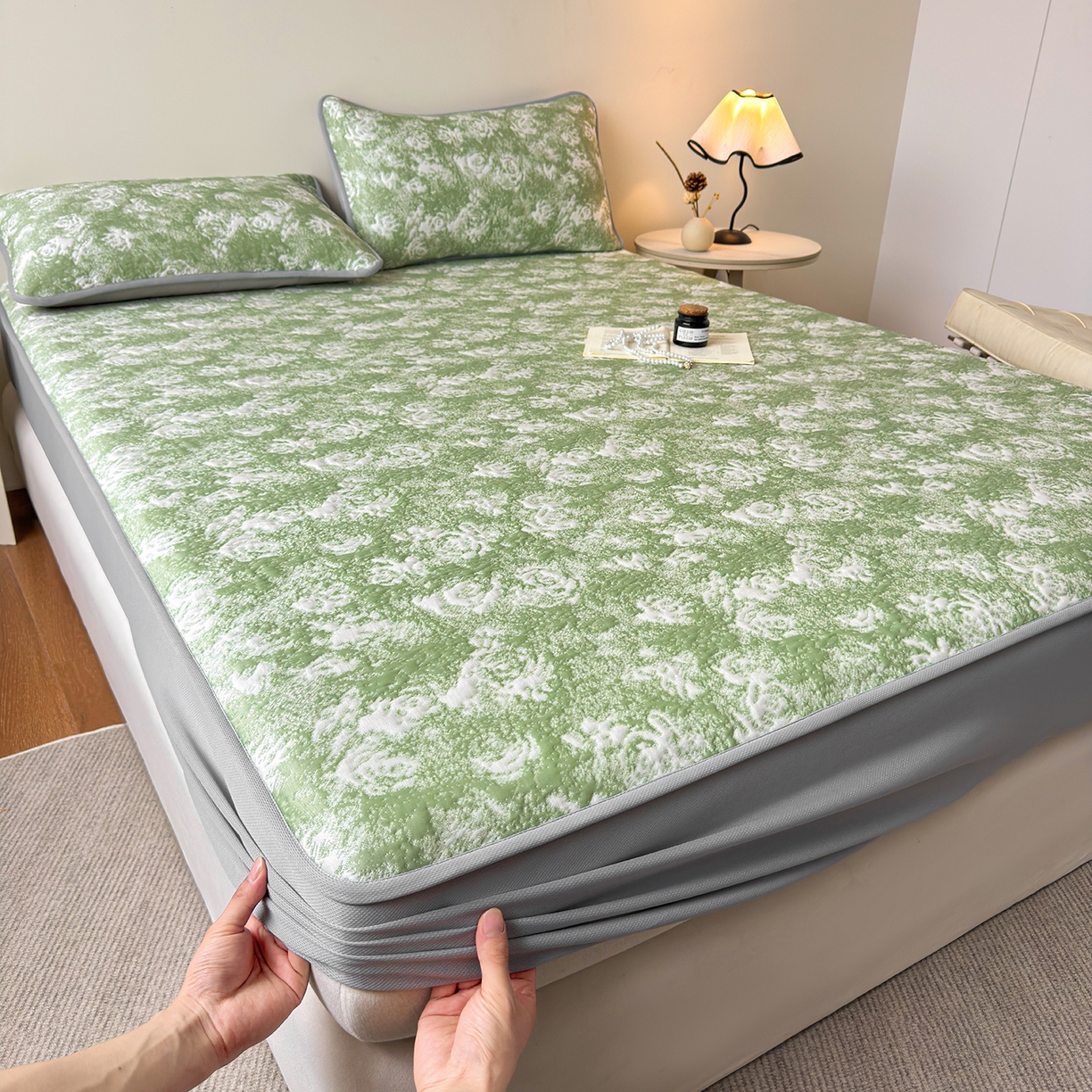 91家纺网 家纺一手货源 找家纺 （总）柔品 2026春夏新款PE中分子床笠款凉席席子