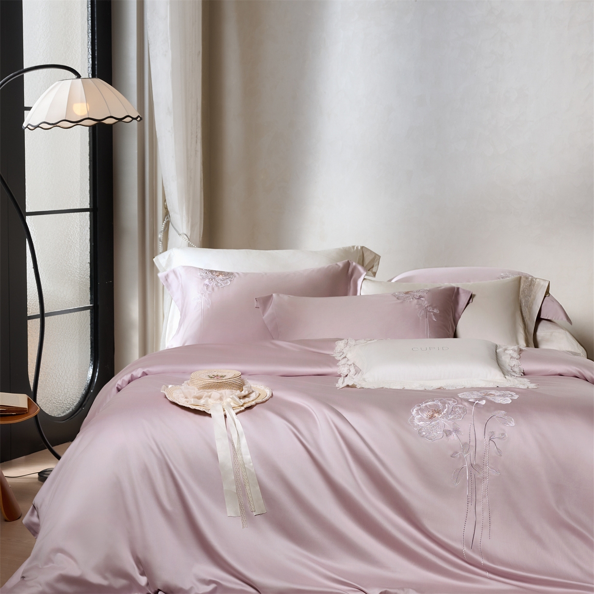 91家纺网 家纺一手货源 找家纺 （总）玖玖爱家纺 2026新款奢织轻云柔棉长绒棉四件套-月下繁花