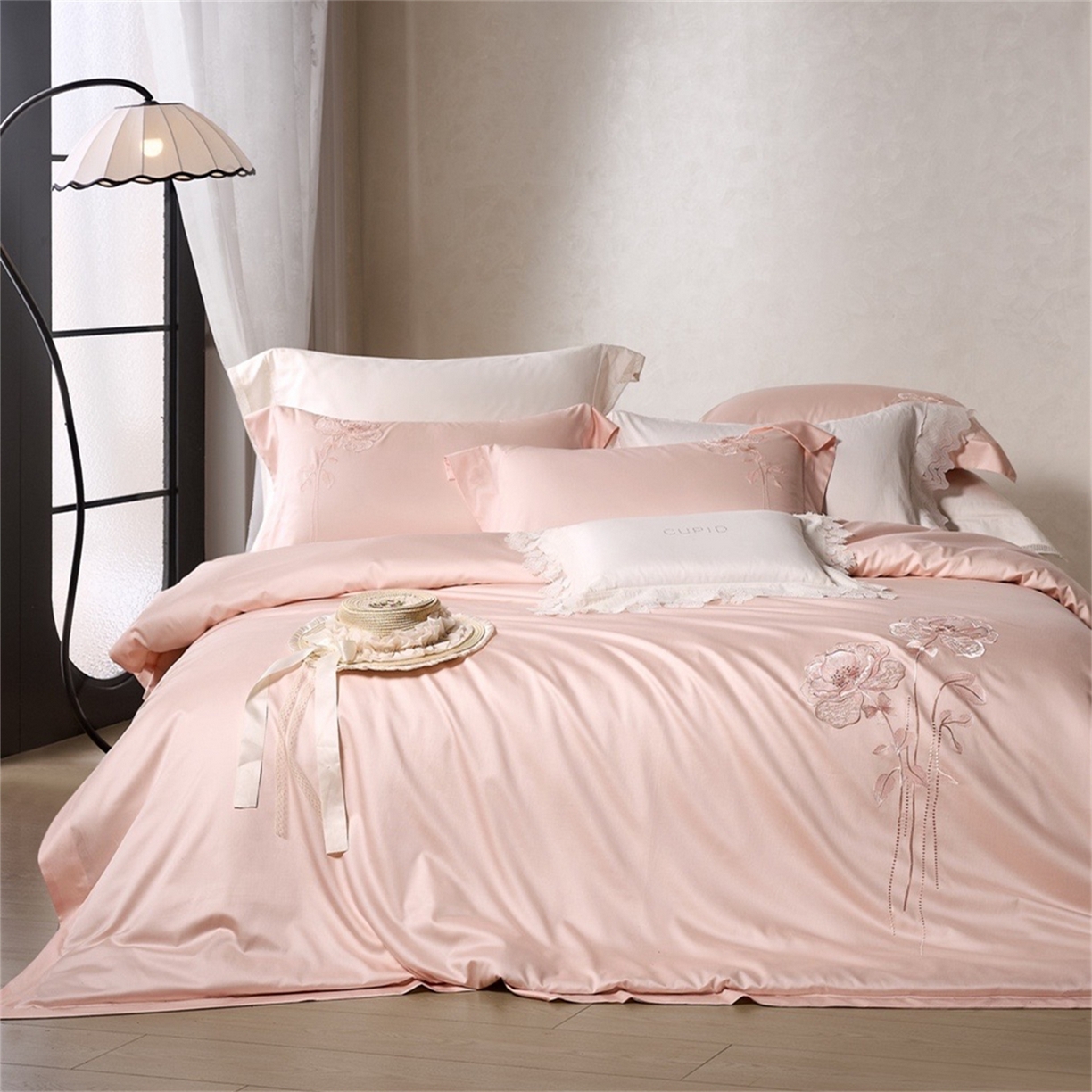 家纺货源 南通家纺 一件代发（总）玖玖爱家纺 2026新款奢织轻云柔棉长绒棉四件套-月下繁花