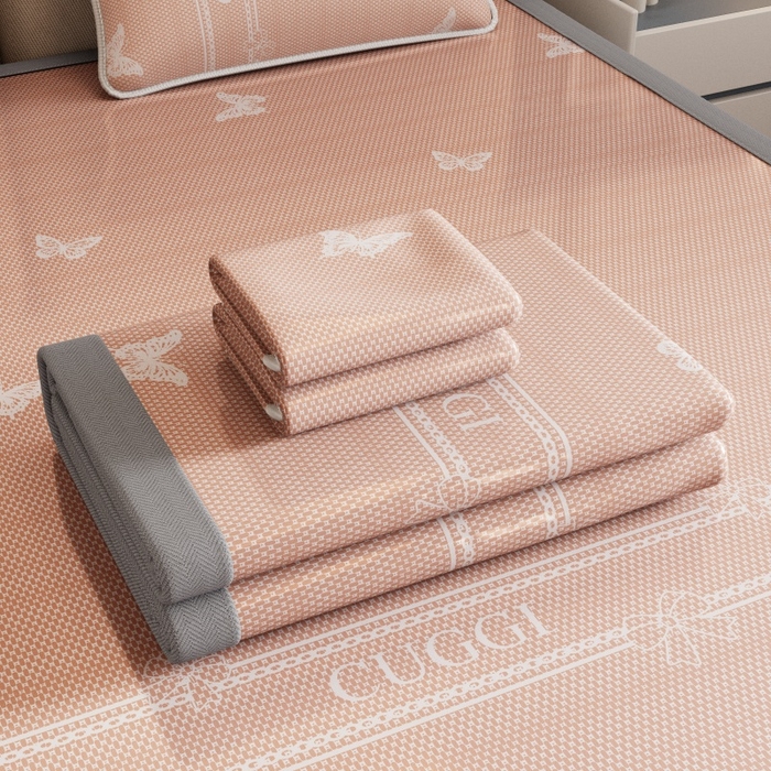 91家纺网 家纺一手货源 找家纺 （总）福来临家纺 2026新款印花冰丝席席子凉席-床席款床笠款