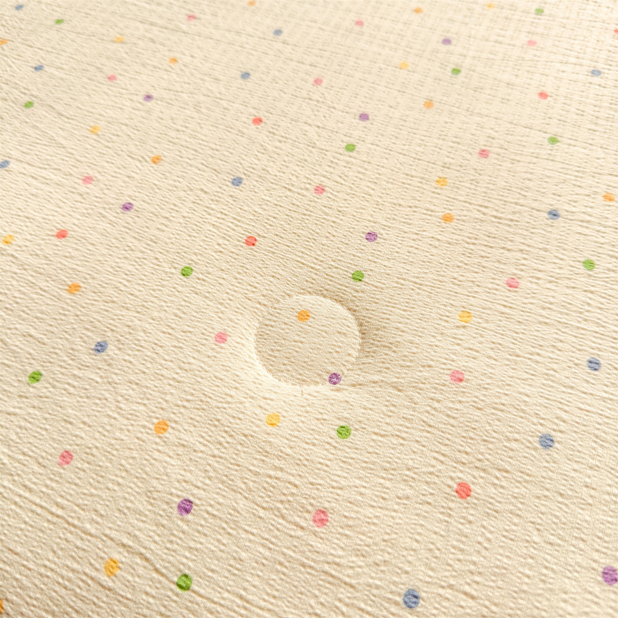 91家纺网 家纺一手货源 找家纺 晓时候 2026新款A类云感双层纱夏被棉花被小清新印花夏凉被空调被 多彩波点