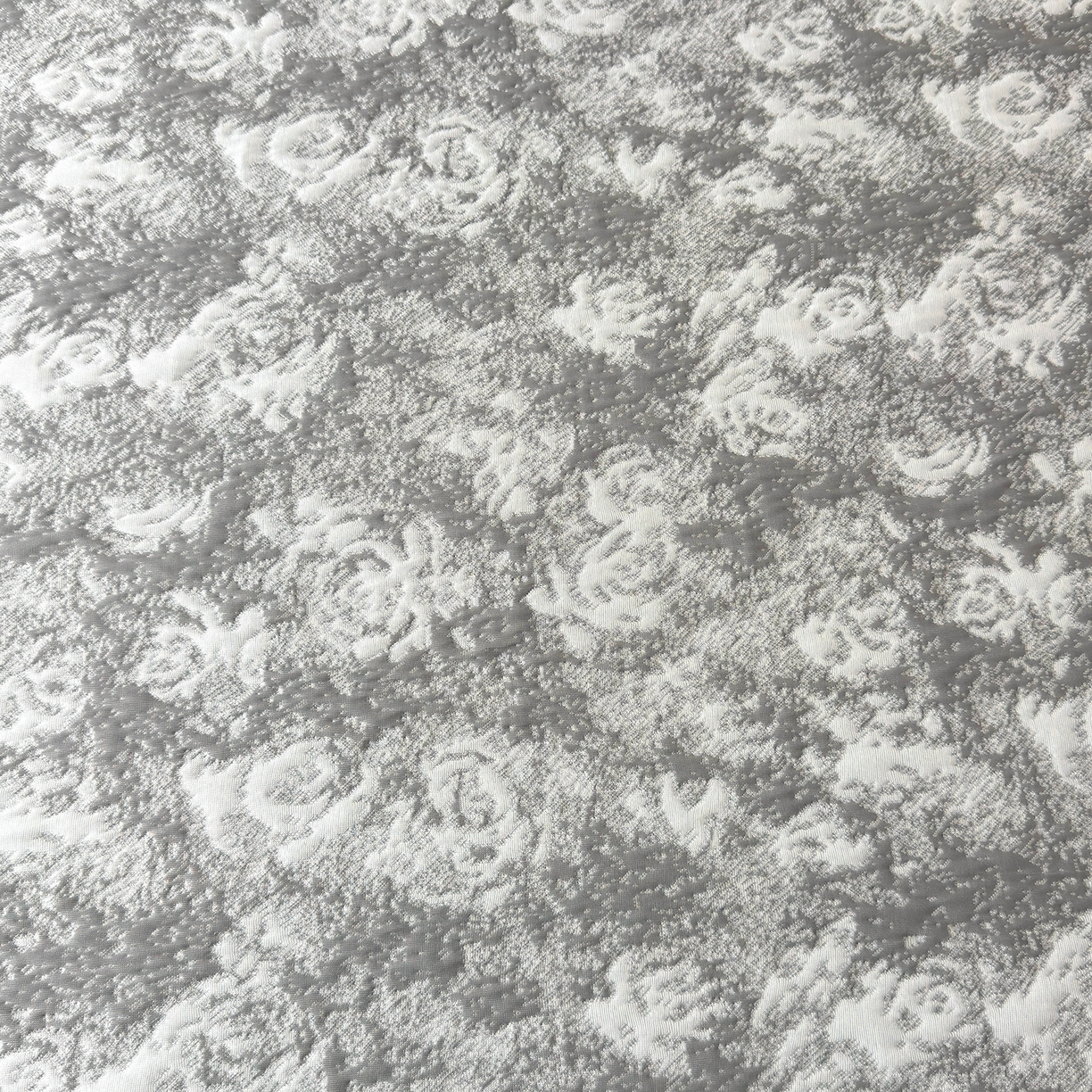 91家纺网 家纺一手货源 找家纺 柔品 2026春夏新款PE中分子床笠款凉席席子 梦里繁花 灰