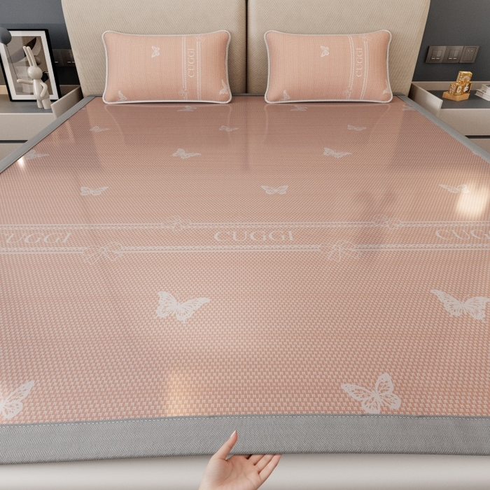 91家纺网 家纺一手货源 找家纺 （总）福来临家纺 2026新款印花冰丝席席子凉席-床席款床笠款