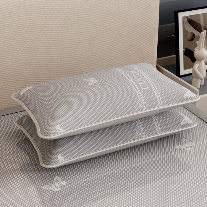 91家纺网 家纺一手货源 找家纺 福来临家纺 2026新款印花冰丝席席子凉席-床席款床笠款 蝴蝶灰-床席款