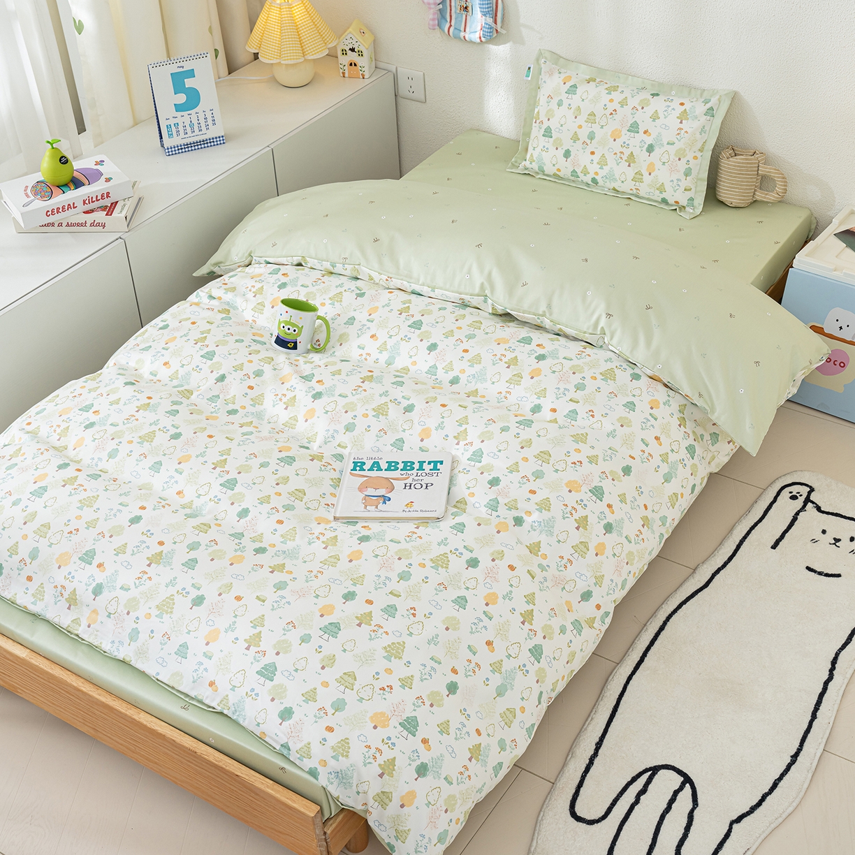 91家纺网 家纺一手货源 找家纺 （总）良佐生活 2026新款A类60支全棉贡缎长绒棉儿童单件被套纯棉学生被套单品被罩直播