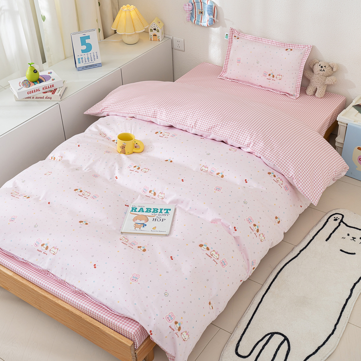 91家纺网 家纺一手货源 找家纺 （总）良佐生活 2026新款A类60支全棉贡缎长绒棉儿童单件被套纯棉学生被套单品被罩直播