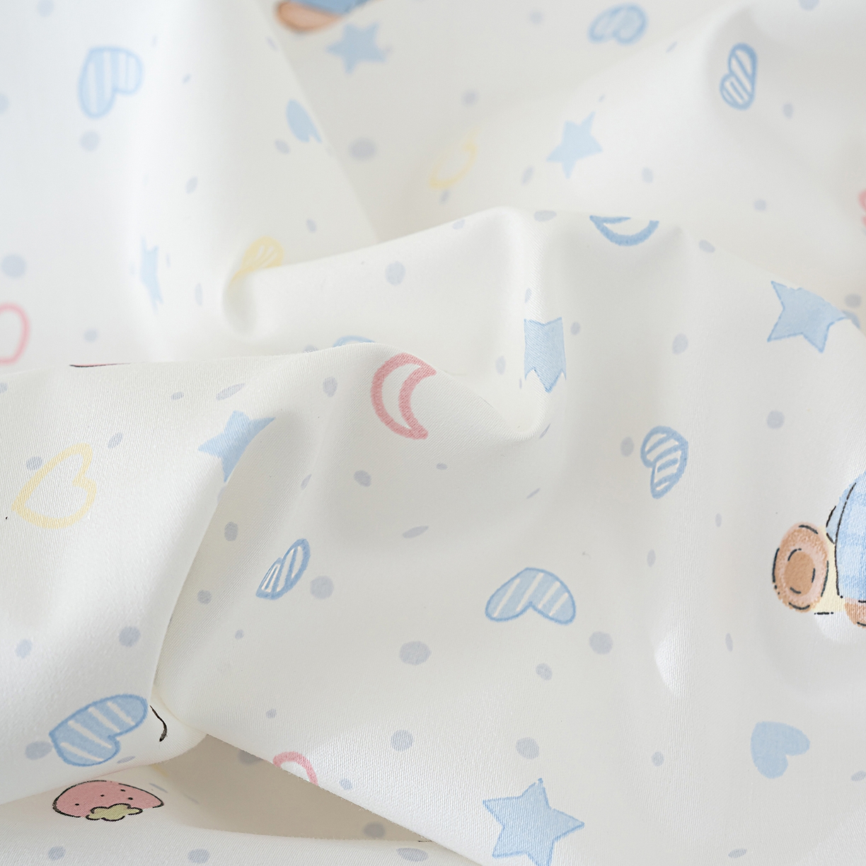 91家纺网 家纺一手货源 找家纺 良佐生活 2026新款A类60支全棉贡缎长绒棉单件被套 星语星愿