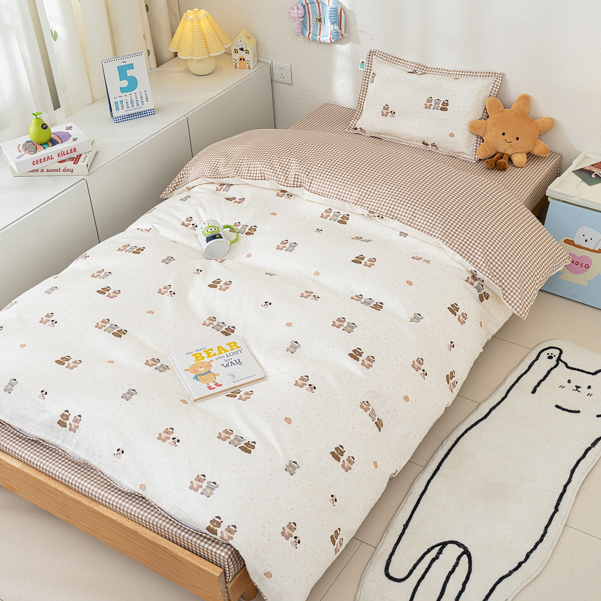 91家纺网 家纺一手货源 找家纺 （总）良佐生活 2026新款A类60支全棉贡缎长绒棉儿童单件被套纯棉学生被套单品被罩直播