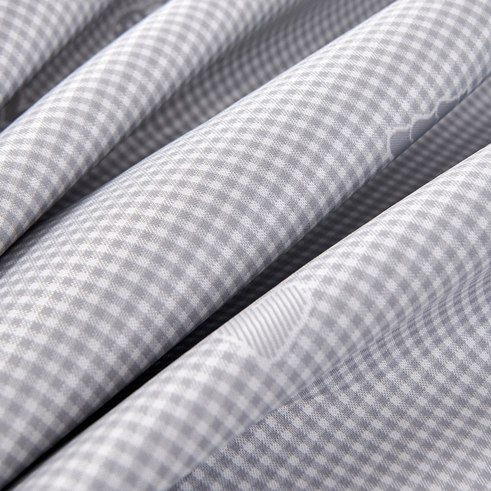 91家纺网 家纺一手货源 找家纺 小牛席业 2026新款【实拍风格】双PE高凉感-韩版小熊提花冰丝席（床笠款）凉席竹席藤席冰藤席乳胶席豆豆席 灰色