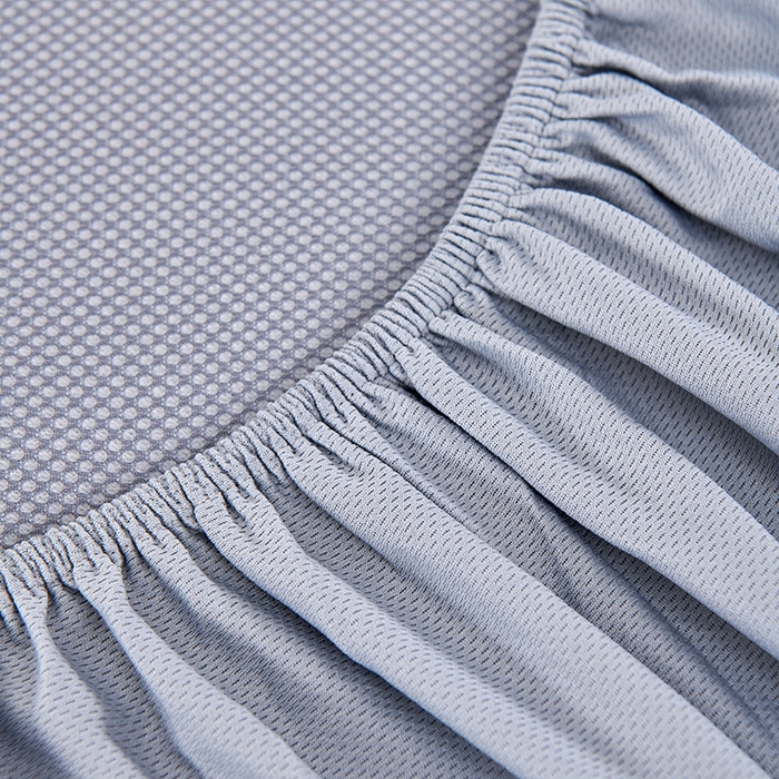 91家纺网 家纺一手货源 找家纺 小牛席业 2026新款【实拍风格】双PE高凉感-韩版小熊提花冰丝席（床笠款）凉席竹席藤席冰藤席乳胶席豆豆席 蓝色