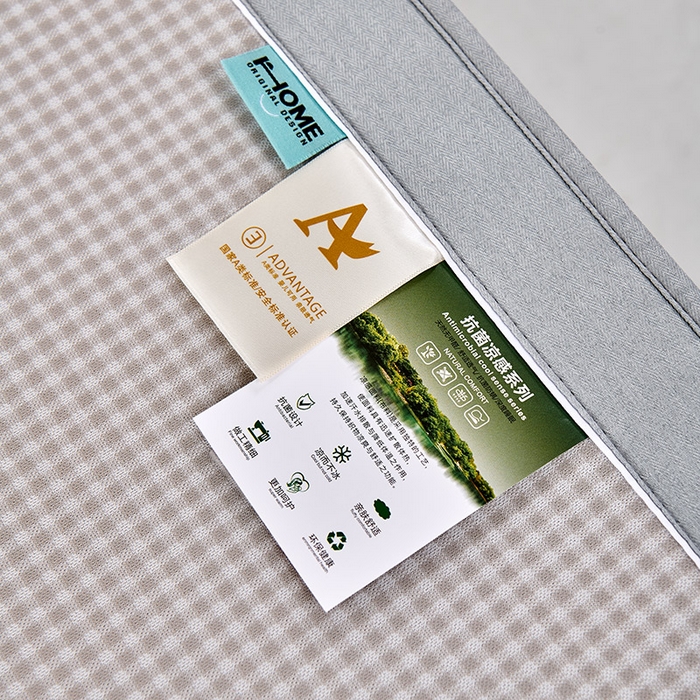 91家纺网 家纺一手货源 找家纺 小牛席业 2026新款【实拍风格】双PE高凉感-韩版小熊提花冰丝席（床笠款）凉席竹席藤席冰藤席乳胶席豆豆席 香槟