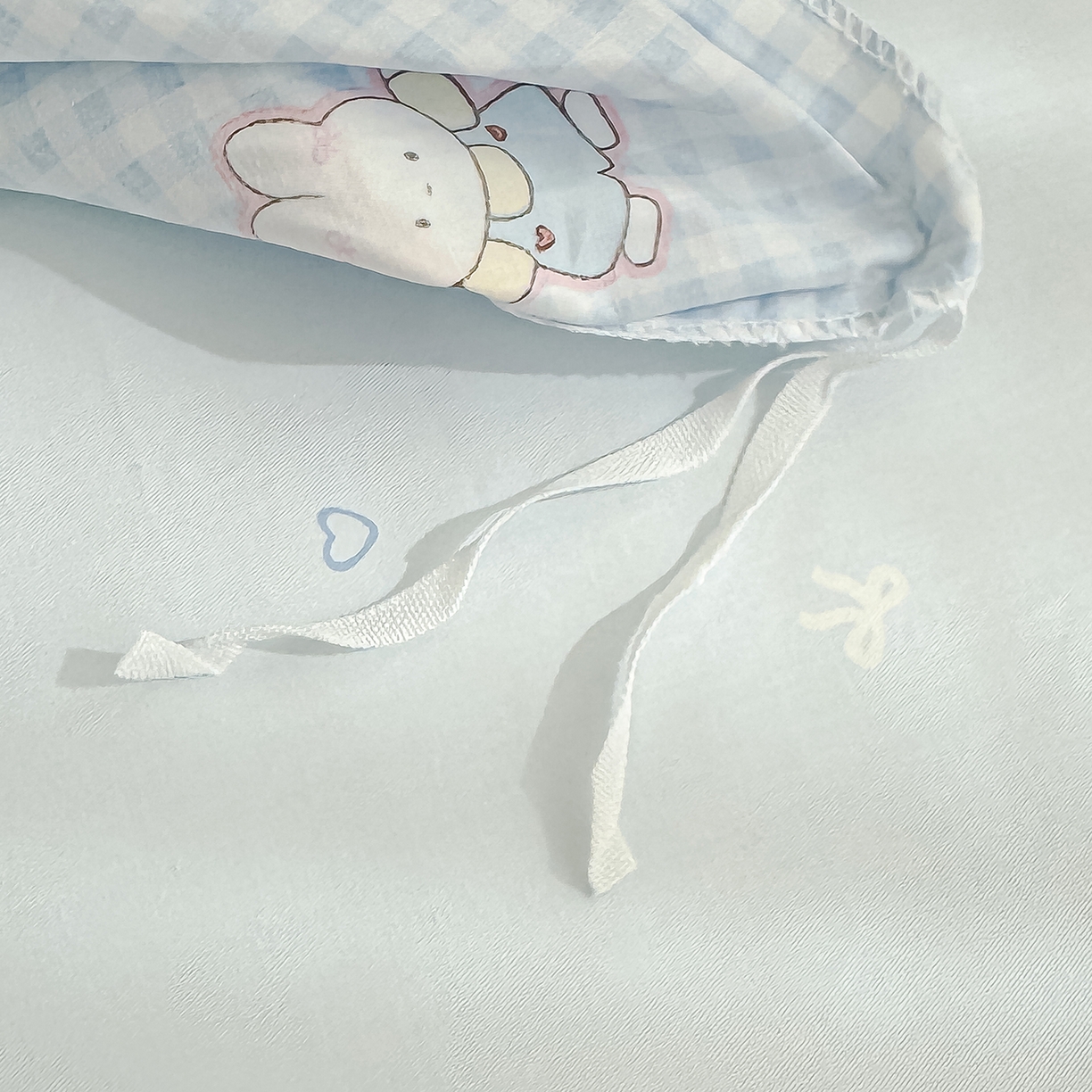 91家纺网 家纺一手货源 找家纺 良佐生活 2026新款铂金全棉卡通单件被套 乐兔-蓝