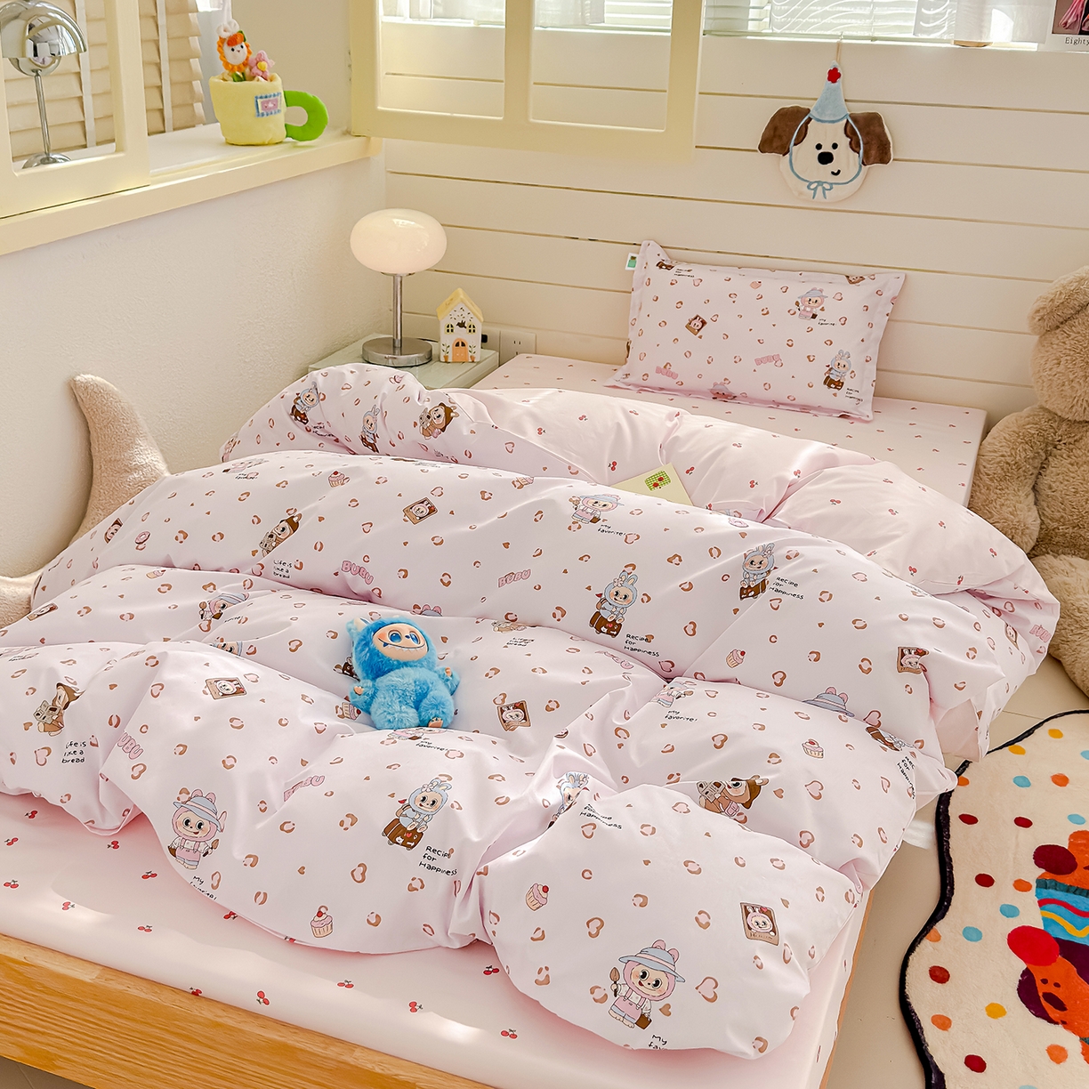 91家纺网 家纺一手货源 找家纺 良佐生活 2026新款铂金全棉卡通单件被套 布布