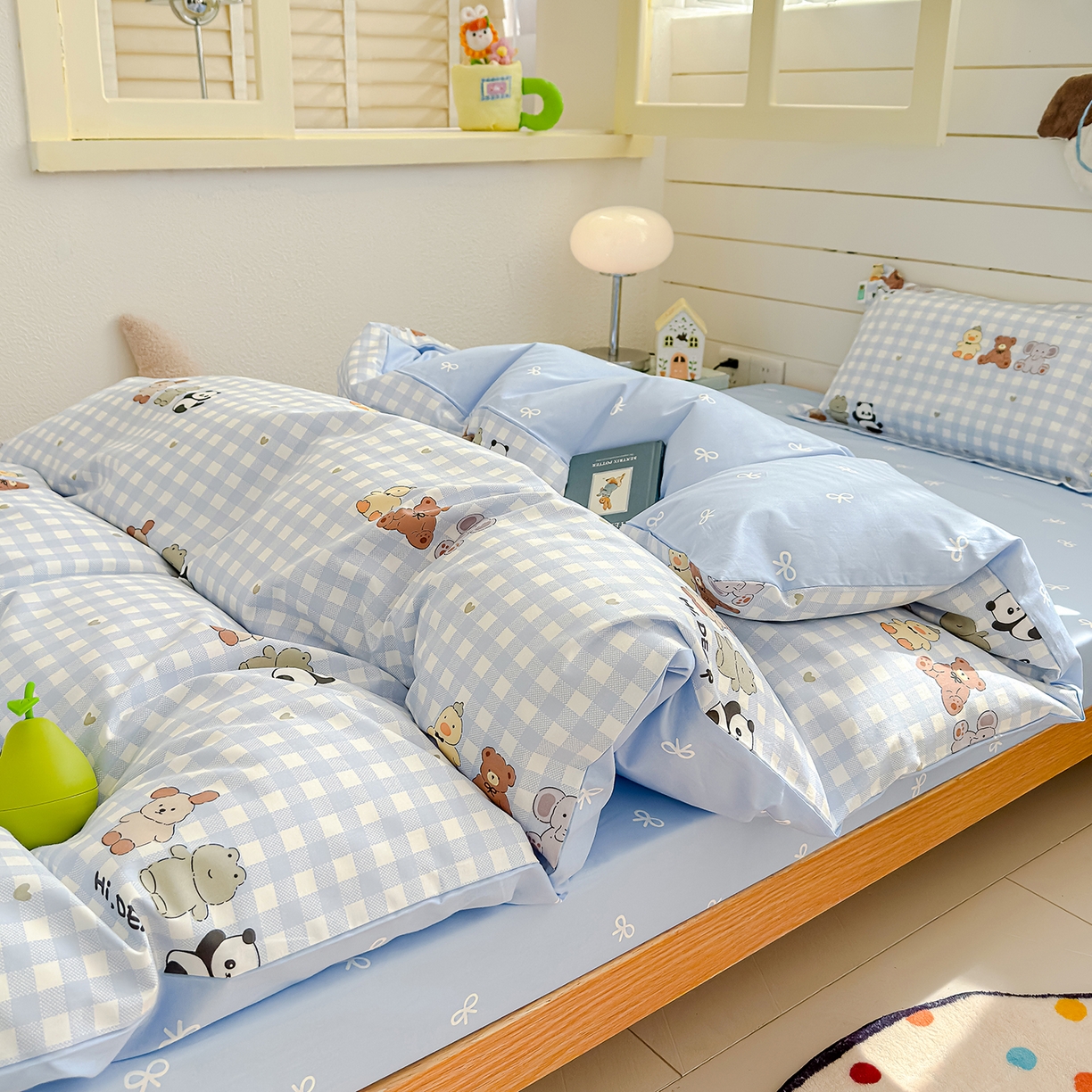 91家纺网 家纺一手货源 找家纺 良佐生活 2026新款铂金全棉卡通单件被套 福宝