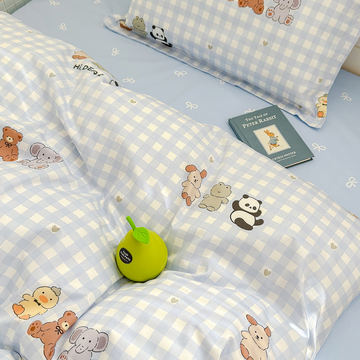 91家纺网 家纺一手货源 找家纺 良佐生活 2026新款铂金全棉卡通单件被套 福宝