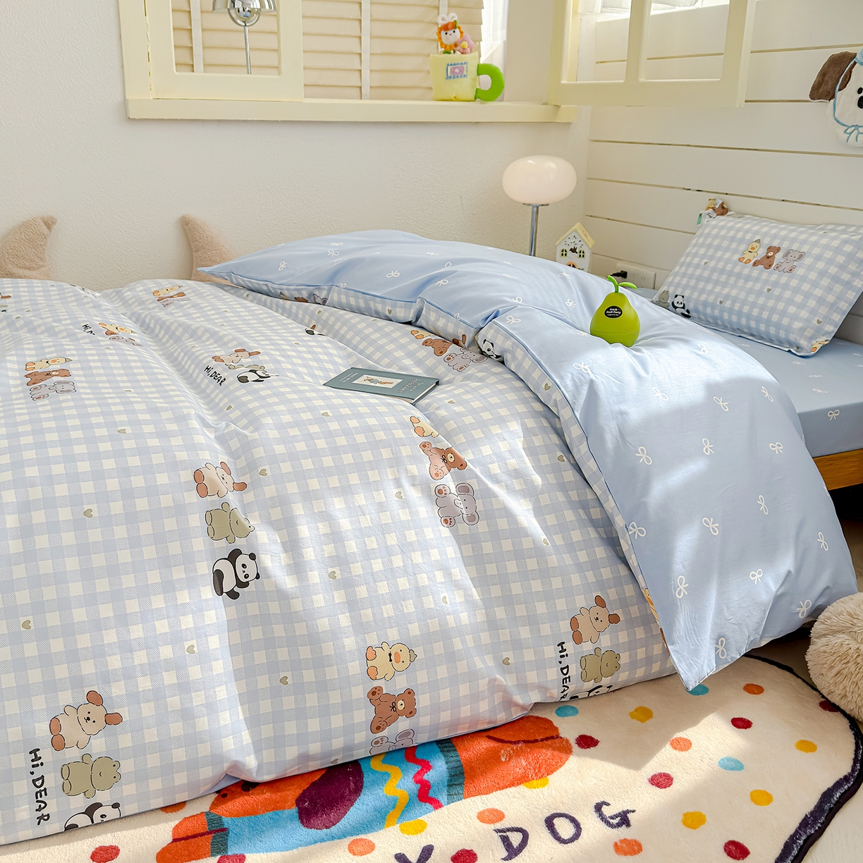 91家纺网 家纺一手货源 找家纺 良佐生活 2026新款铂金全棉卡通单件被套 福宝