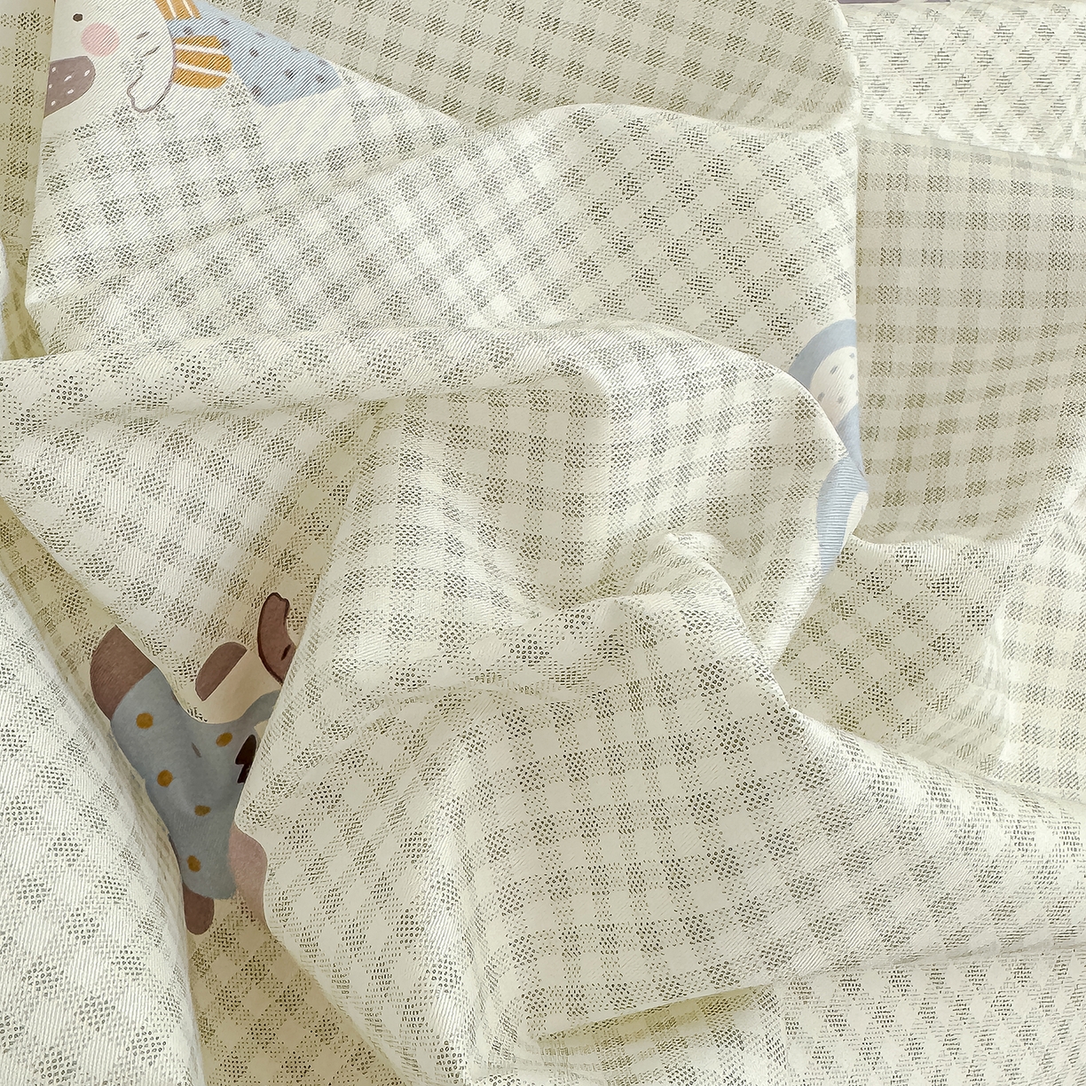 91家纺网 家纺一手货源 找家纺 良佐生活 2026新款铂金全棉卡通单件被套 调皮象