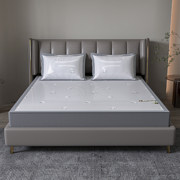 91家纺网 家纺一手货源 找家纺 （总）小牛席业 2026新款双PE高凉感-熊猫格纹提花冰丝席凉席竹席藤席冰藤席乳胶席豆豆席