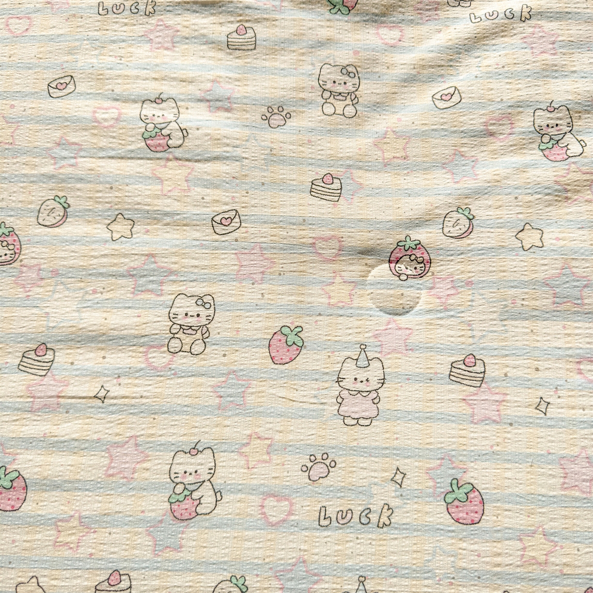 91家纺网 家纺一手货源 找家纺 晓时候 2026新款A类云感双层纱夏被棉花被小清新印花夏凉被空调被 星星喵