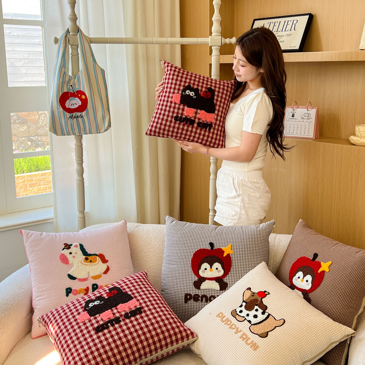 番茄+ 2026春夏新款色织全棉纯棉水洗棉毛巾绣抱枕被 组合图仅供展示不可下单