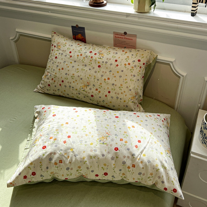 91家纺网 家纺一手货源 找家纺 （总）忆生活家纺 2026新款复古田园风棉麻四件套