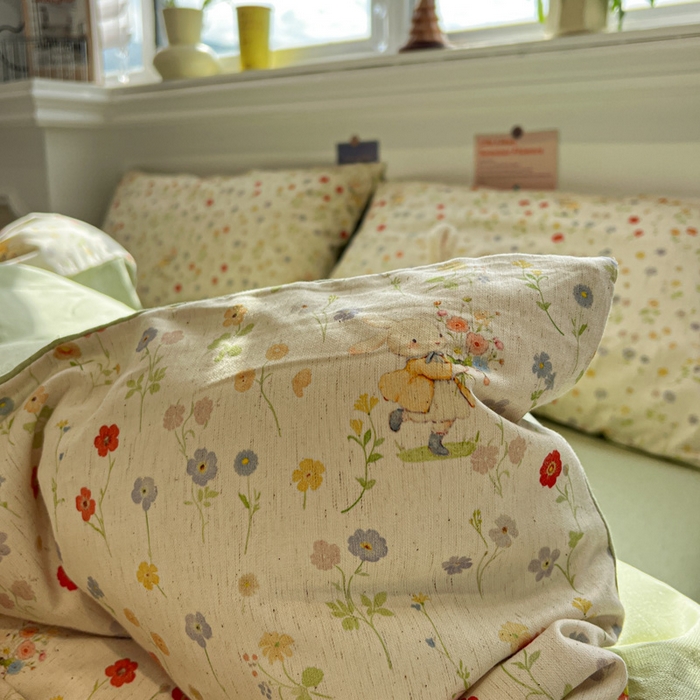 91家纺网 家纺一手货源 找家纺 （总）忆生活家纺 2026新款复古田园风棉麻四件套