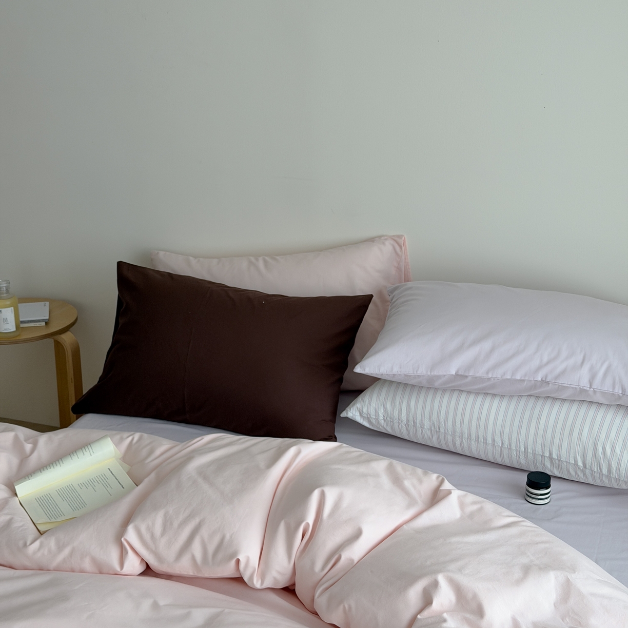 91家纺网 家纺一手货源 找家纺 （总）蜜宿 2026新款纯色混搭全棉纯棉40s水洗棉四件套