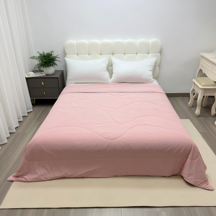 91家纺网 家纺一手货源 找家纺 申龙家纺  2026新款仿锦氨凉感丝夏凉被 皮粉