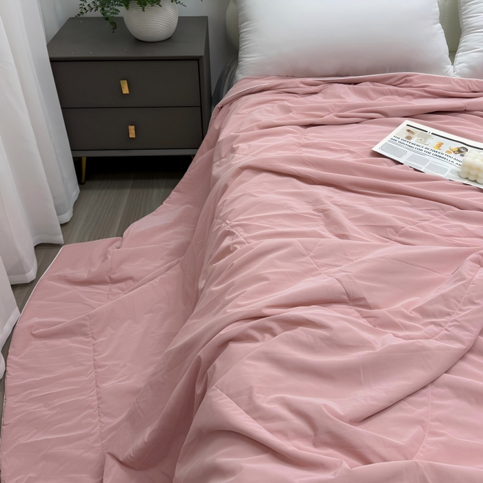 91家纺网 家纺一手货源 找家纺 申龙家纺  2026新款仿锦氨凉感丝夏凉被 皮粉