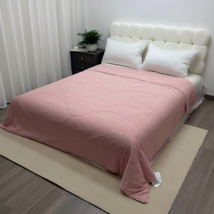 91家纺网 家纺一手货源 找家纺 申龙家纺  2026新款仿锦氨凉感丝夏凉被 皮粉