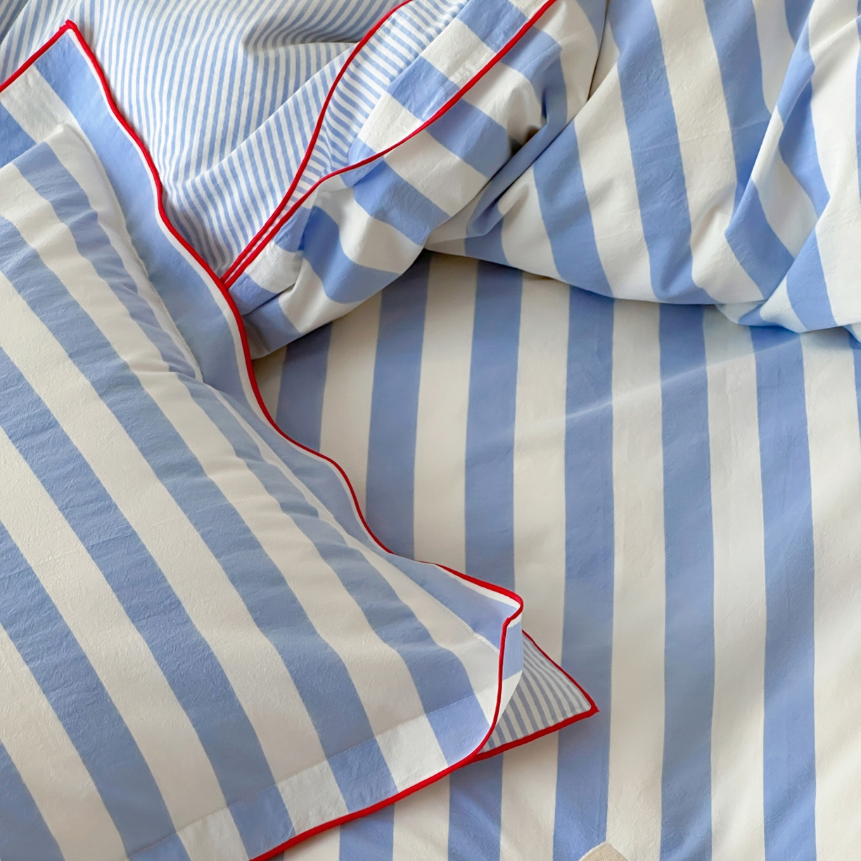 91家纺网 家纺一手货源 找家纺 （总）例外 2026新款60支色织全棉纯棉水洗棉四件套