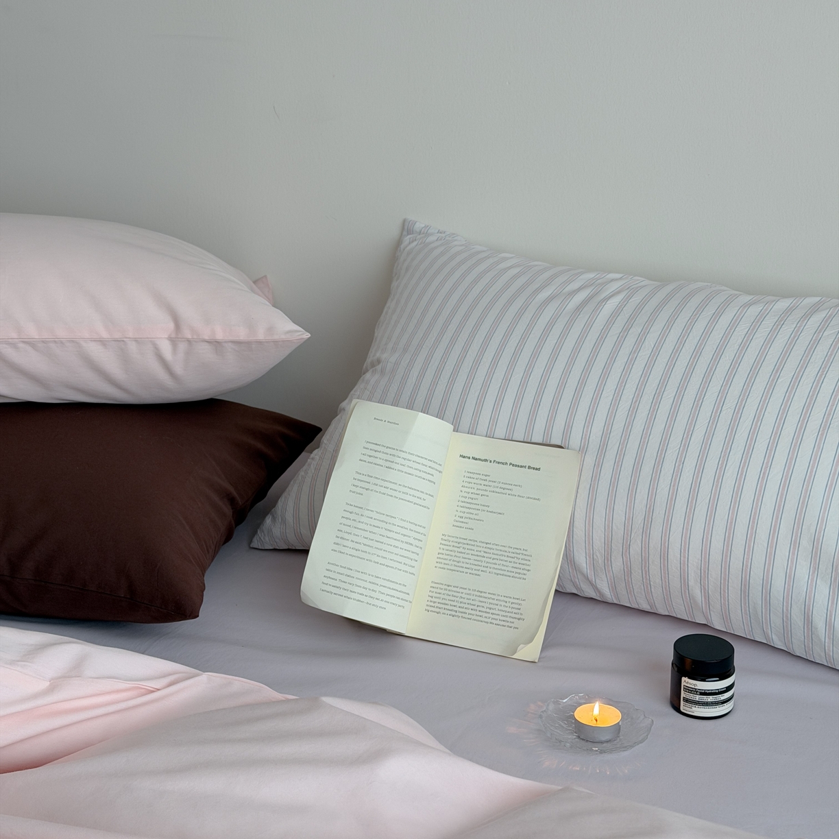 91家纺网 家纺一手货源 找家纺 蜜宿 2026新款纯色混搭全棉纯棉40s水洗棉四件套 粉色星球（枕套混搭）