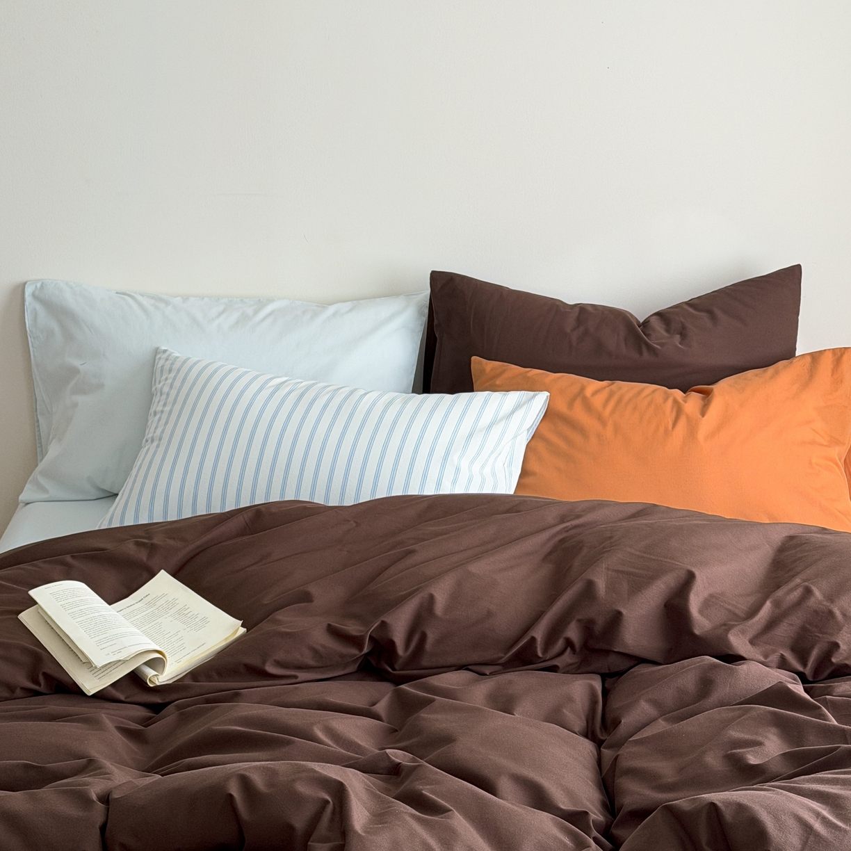 91家纺网 家纺一手货源 找家纺 （总）蜜宿 2026新款纯色混搭全棉纯棉40s水洗棉四件套