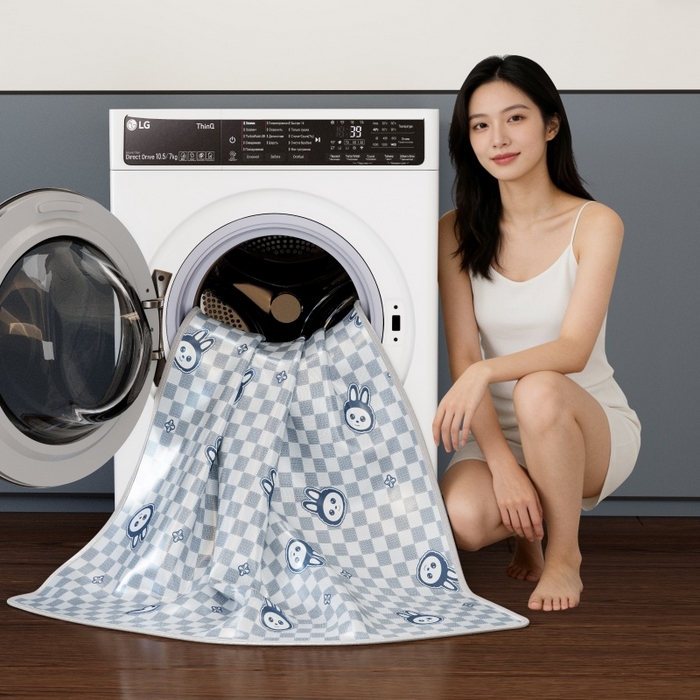 91家纺网 家纺一手货源 找家纺 福来临家纺 2026新款印花冰丝席席子凉席-床席款床笠款 拉布布蓝-床笠款