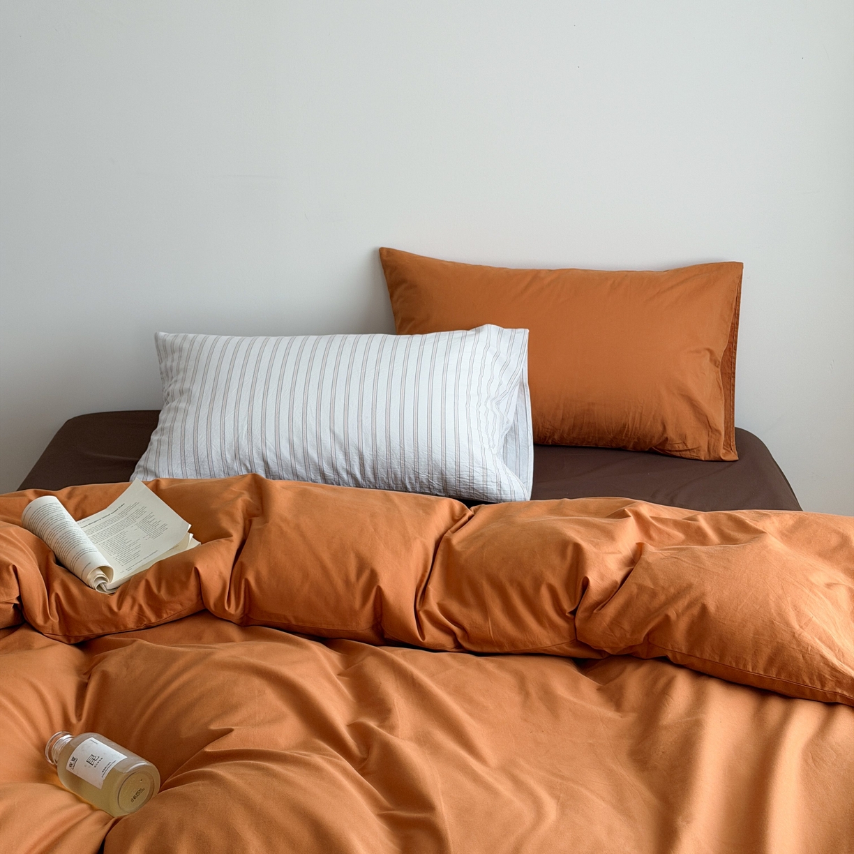 91家纺网 家纺一手货源 找家纺 （总）蜜宿 2026新款纯色混搭全棉纯棉40s水洗棉四件套