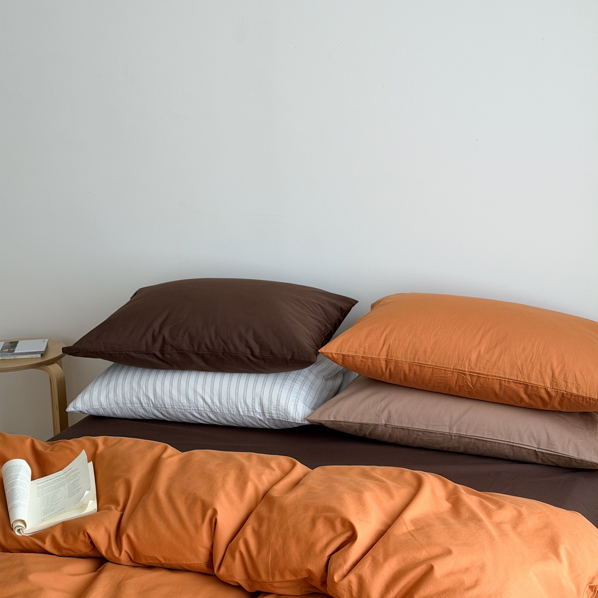 91家纺网 家纺一手货源 找家纺 （总）蜜宿 2026新款纯色混搭全棉纯棉40s水洗棉四件套