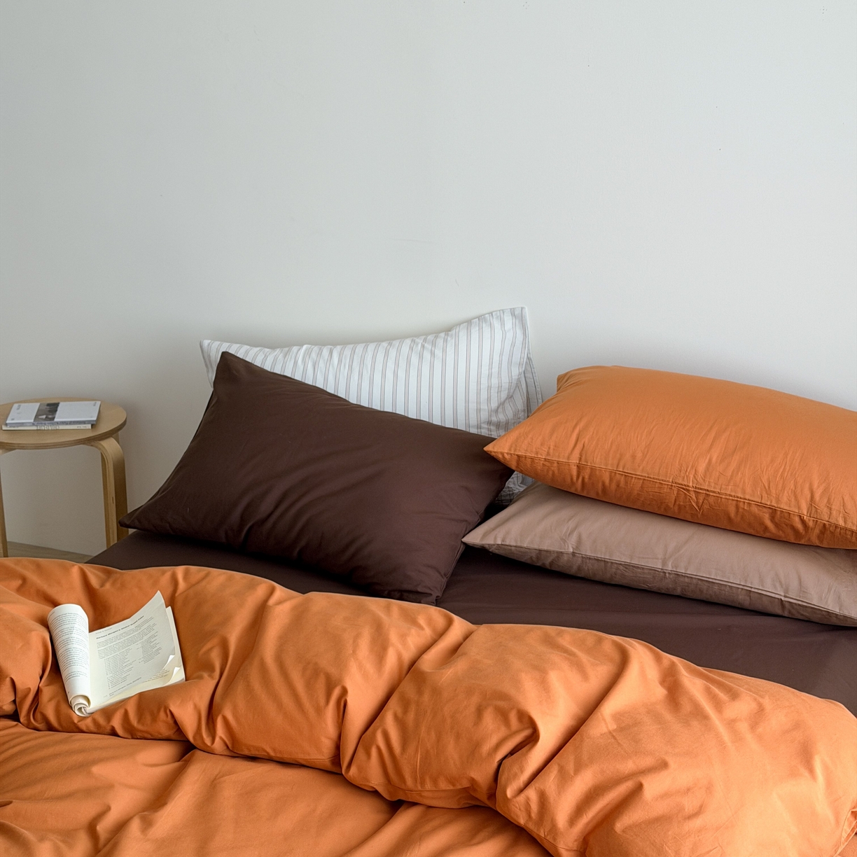 91家纺网 家纺一手货源 找家纺 （总）蜜宿 2026新款纯色混搭全棉纯棉40s水洗棉四件套