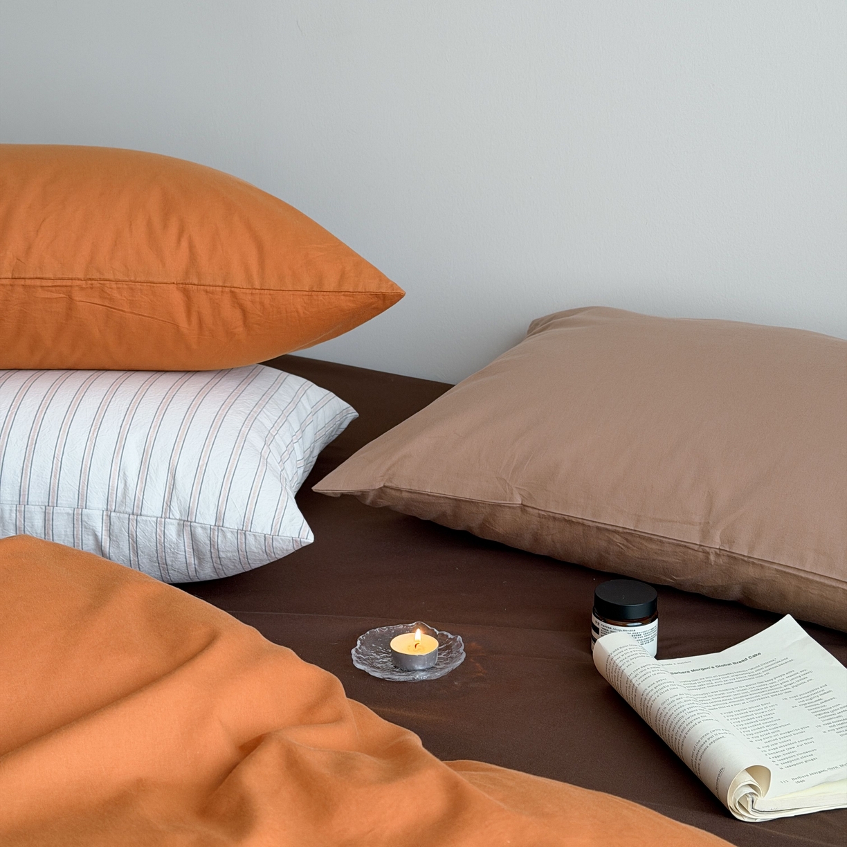 91家纺网 家纺一手货源 找家纺 （总）蜜宿 2026新款纯色混搭全棉纯棉40s水洗棉四件套