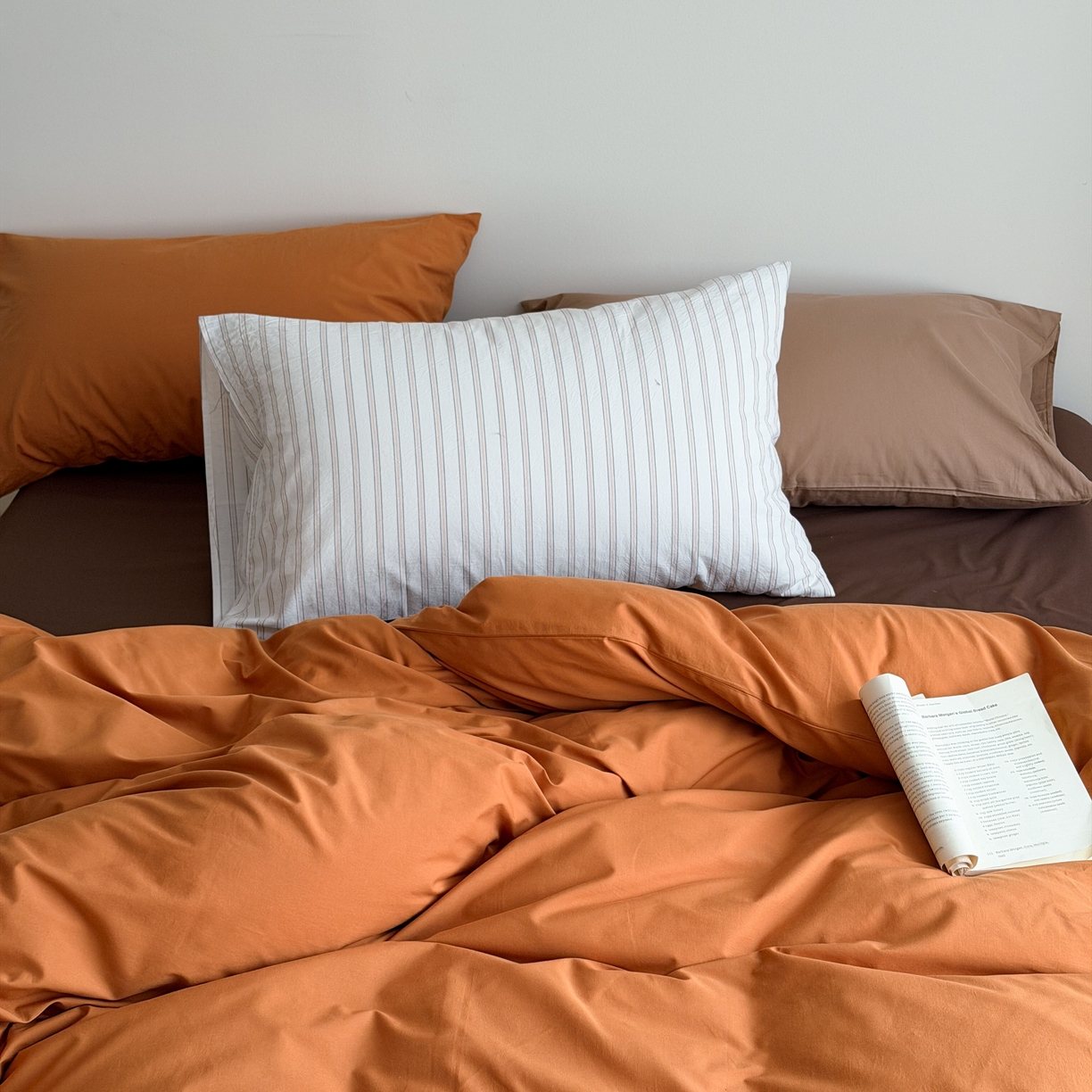 91家纺网 家纺一手货源 找家纺 （总）蜜宿 2026新款纯色混搭全棉纯棉40s水洗棉四件套