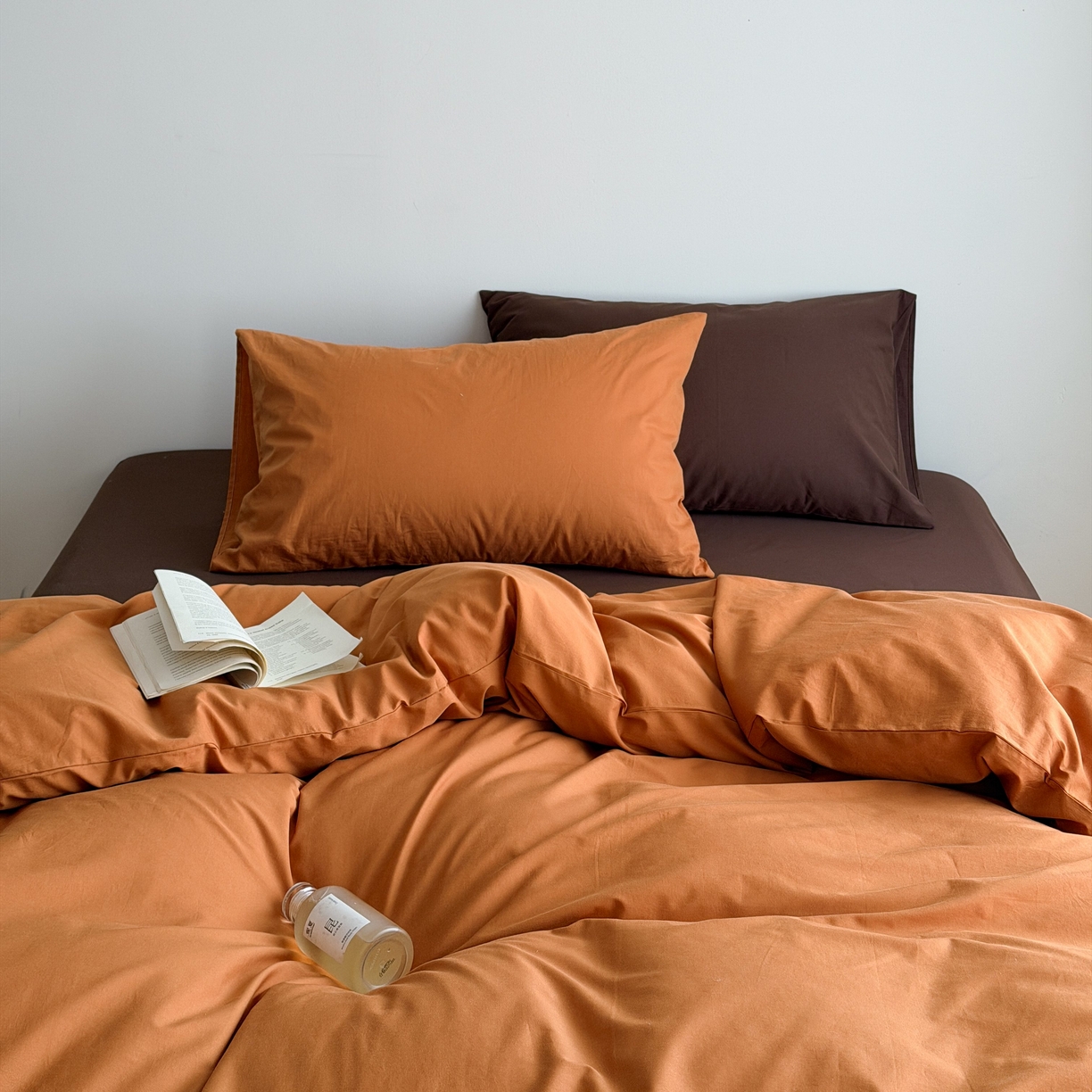 91家纺网 家纺一手货源 找家纺 （总）蜜宿 2026新款纯色混搭全棉纯棉40s水洗棉四件套