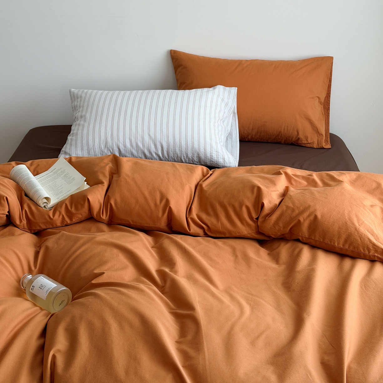 91家纺网 家纺一手货源 找家纺 （总）蜜宿 2026新款纯色混搭全棉纯棉40s水洗棉四件套