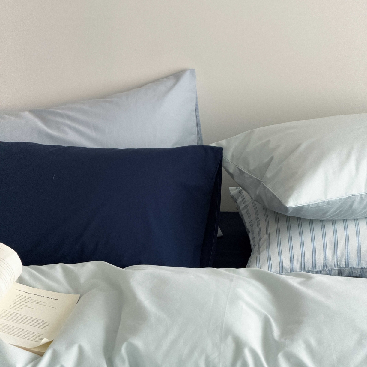 91家纺网 家纺一手货源 找家纺 （总）蜜宿 2026新款纯色混搭全棉纯棉40s水洗棉四件套